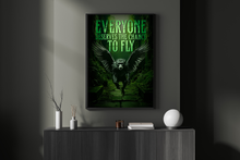 Load image into Gallery viewer, "Everyone Deserves The Chance To Fly" – Wicked-Inspired Flying Monkey Digital Wall Art